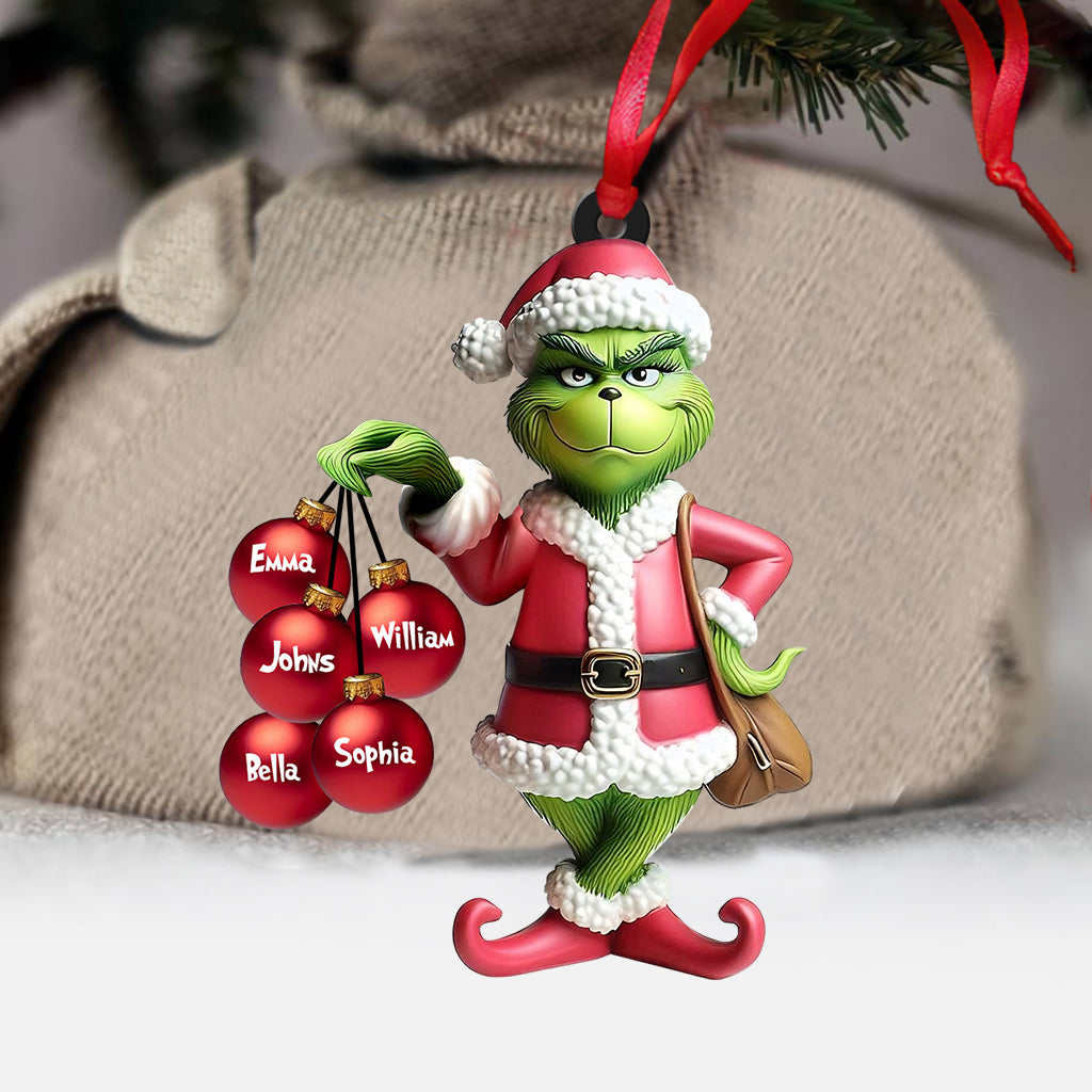 Ich liebe meine Familie – Personalisierte Stola, transparenter Weihnachtsschmuck