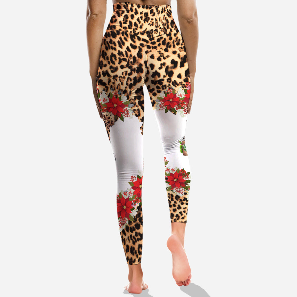 Grinchy Mama – Personalisierter Stola-Weihnachtshoodie und Leggings