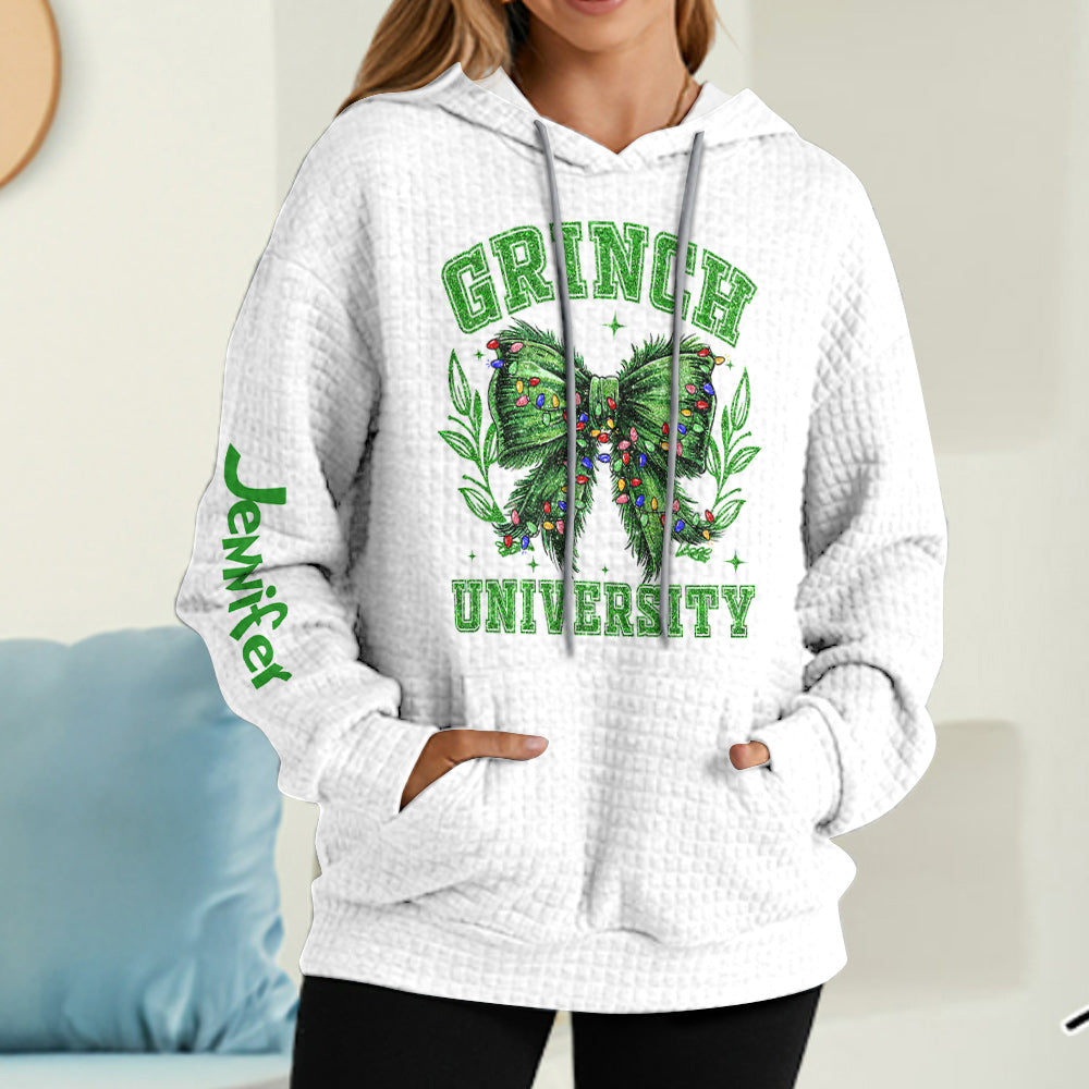 Merry Grinchmas - Stole Christmas Waffle Hoodie