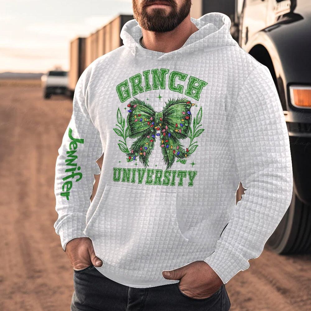 Merry Grinchmas - Stole Christmas Waffle Hoodie