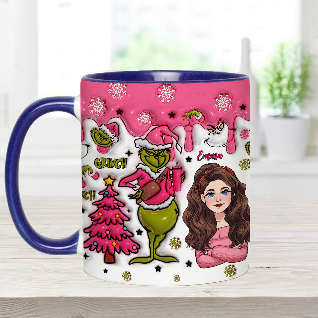 Mug personnalisé « À l'époque du Grinch » - Décoration de Noël avec étole