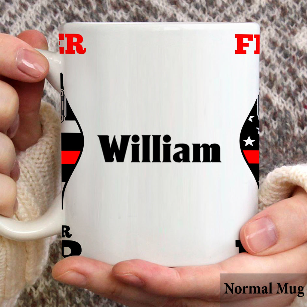 Der beste Feuerwehrmann – personalisierte Feuerwehr-Tasse