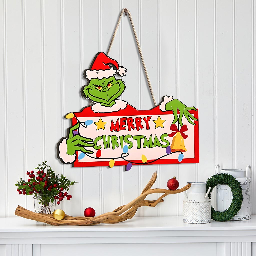 Merry Christmas - Stole Christmas Custom Shaped Wood Sign