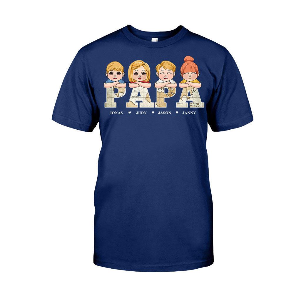 Vintage-Kartentitel – Personalisiertes Vater-T-Shirt & Hoodie