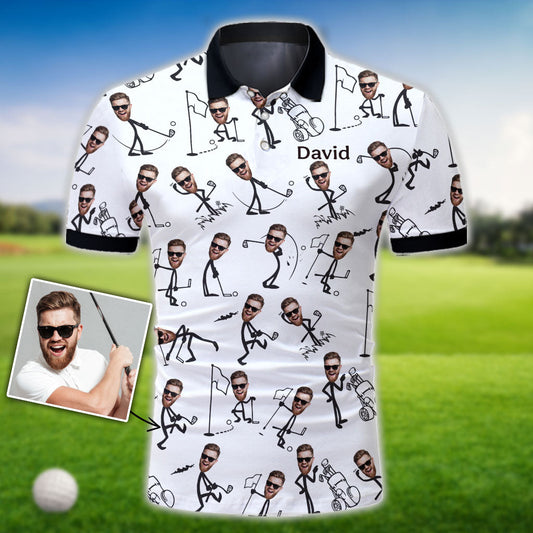 Geschenk für Golf-begeisterte Väter, Onkel, Ehemänner... - Personalisiertes Golf-Poloshirt