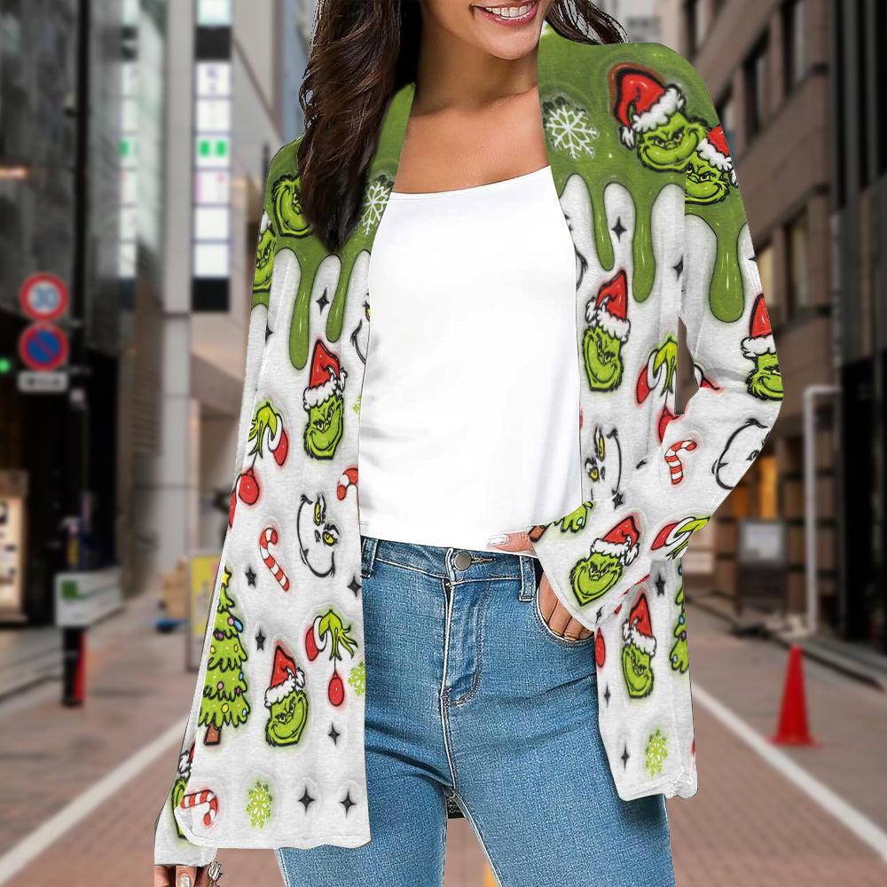 Green Mama - Personalized Stole Christmas Cardigan