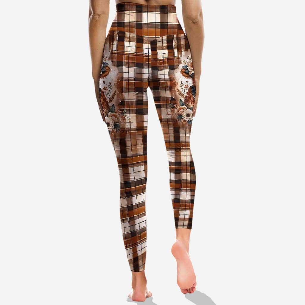 J'adore les vaches des Highlands ! - Sweat à capuche et legging personnalisés avec motif vache des Highlands