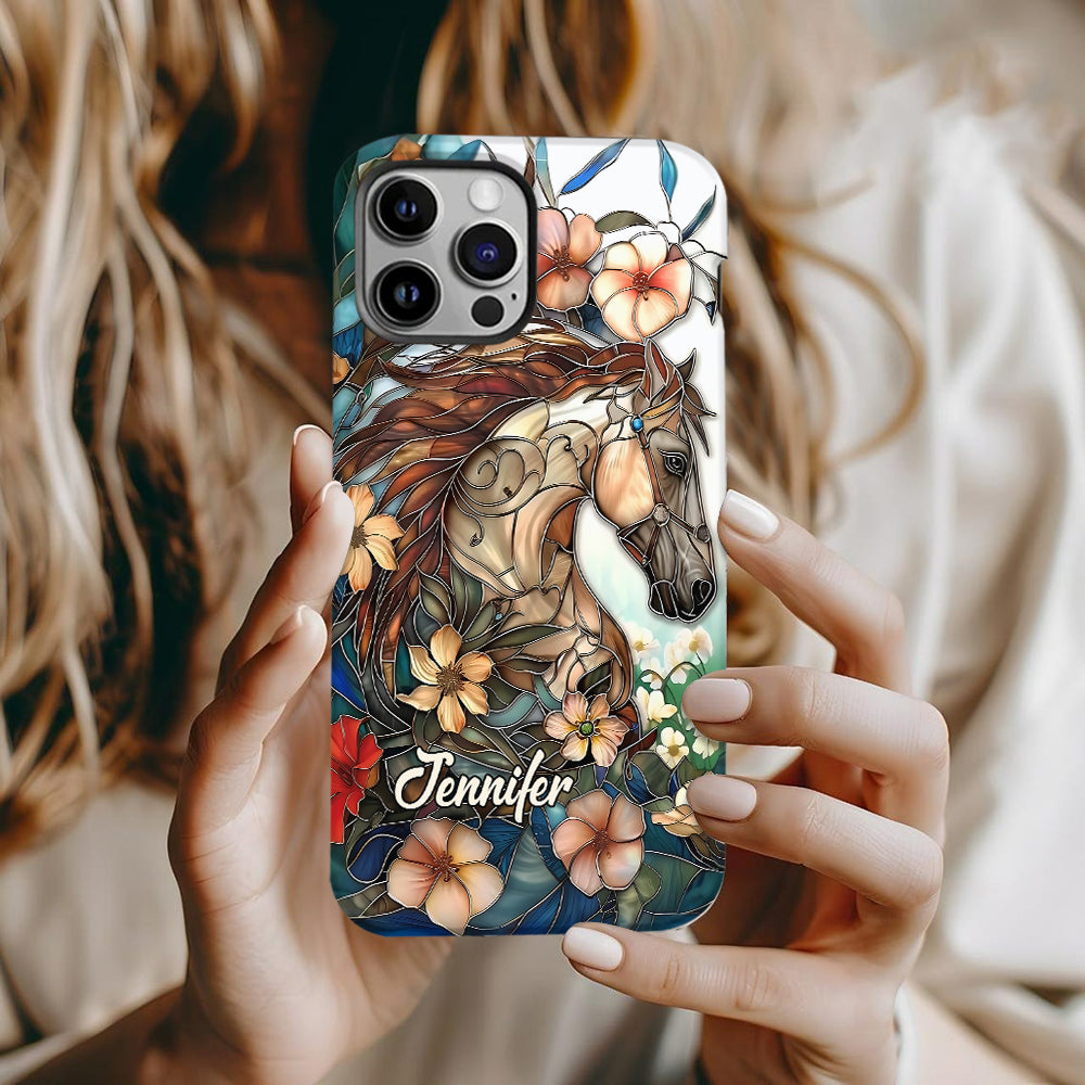 Love Horses - Personalized Horse Full Print Phone Case