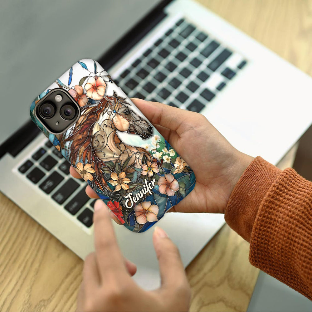 Love Horses - Personalized Horse Full Print Phone Case