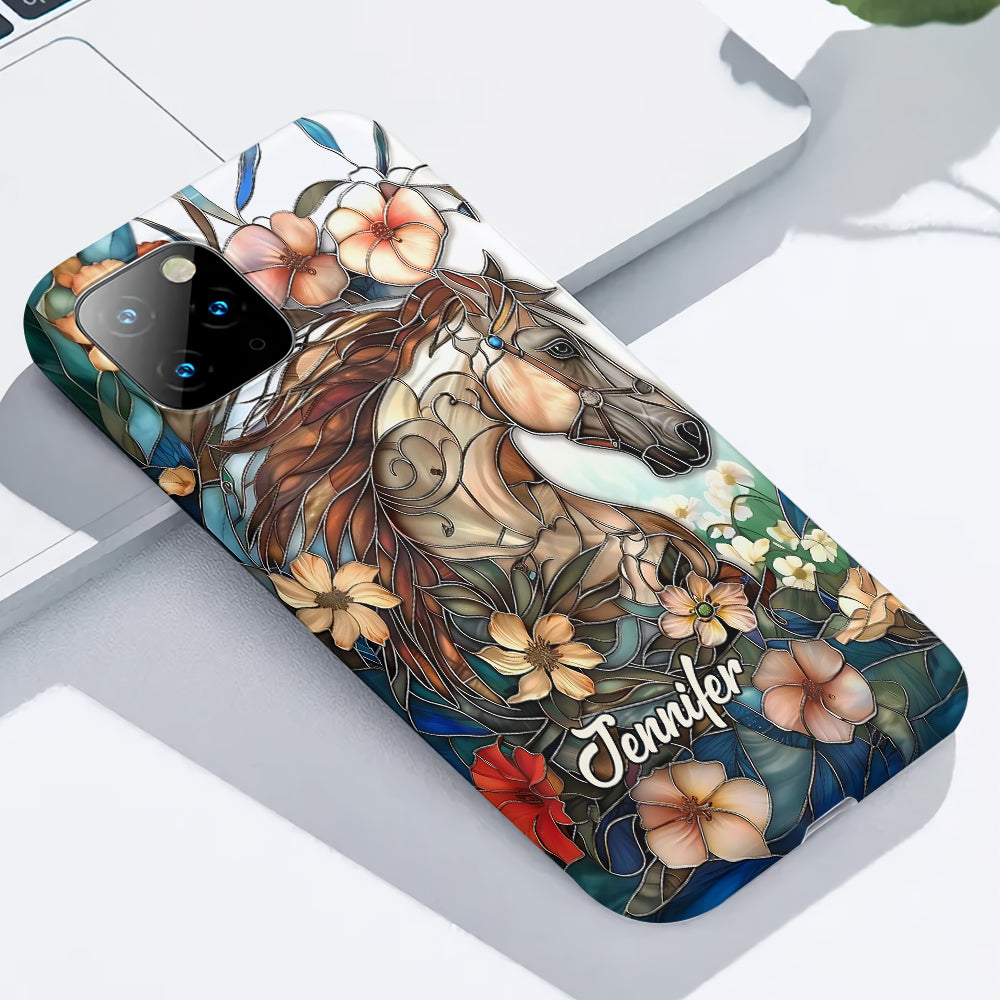 Love Horses - Personalized Horse Full Print Phone Case