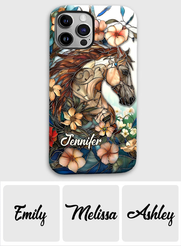 Love Horses - Personalized Horse Full Print Phone Case