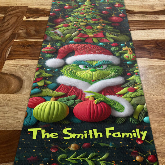 Merry Grinchmas - Personalized Stole Christmas Table Runner