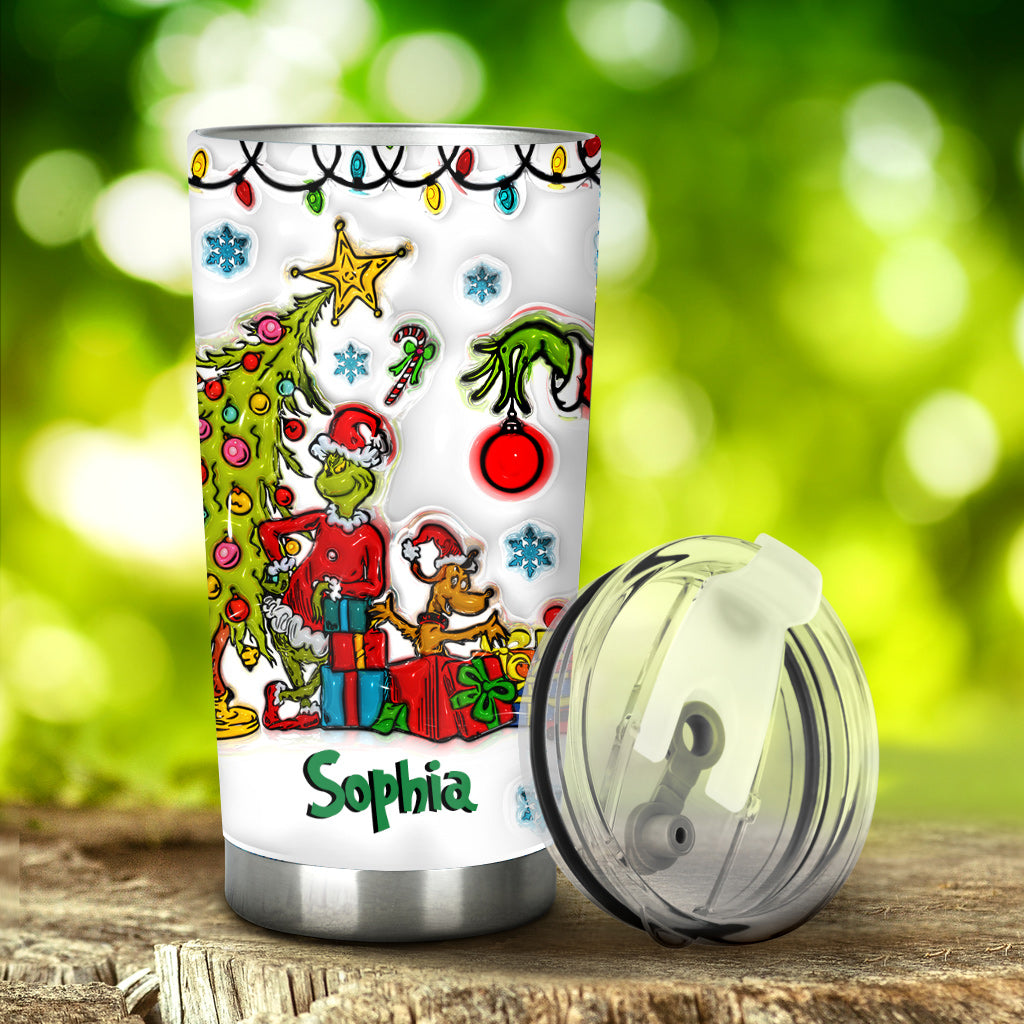 Christmas, Perhaps, Means A Little Bit More - Personalized Stole Christmas Tumbler