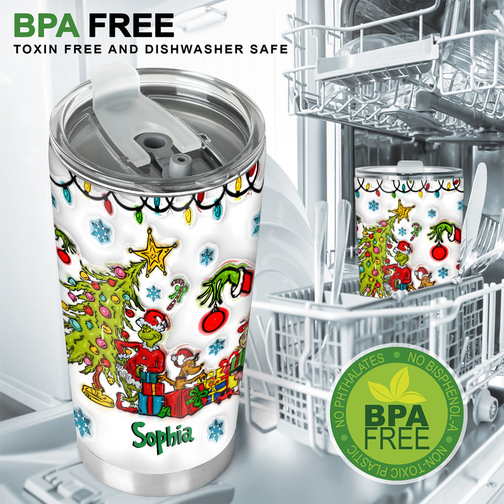 Christmas, Perhaps, Means A Little Bit More - Personalized Stole Christmas Tumbler