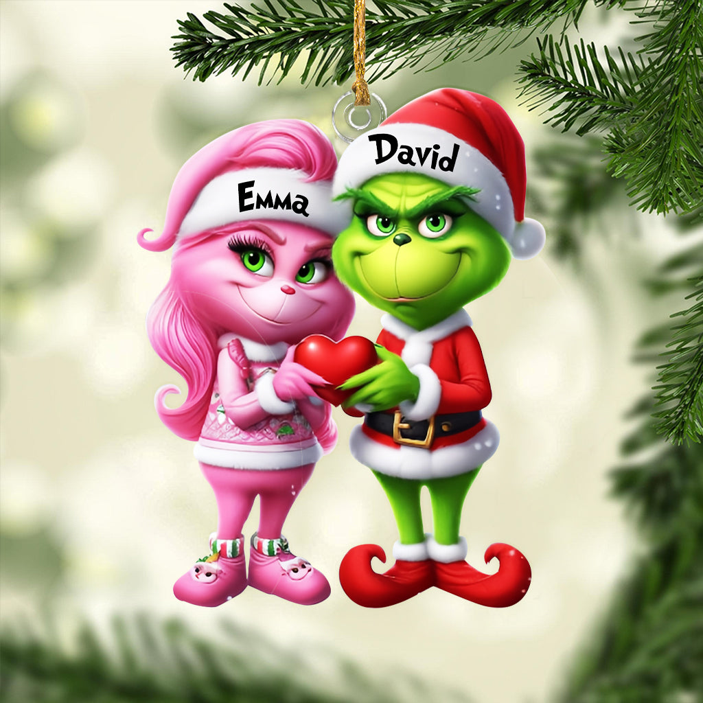 Fröhliche Grinchmas – Personalisierte Stola, individuell geformter Weihnachtsschmuck