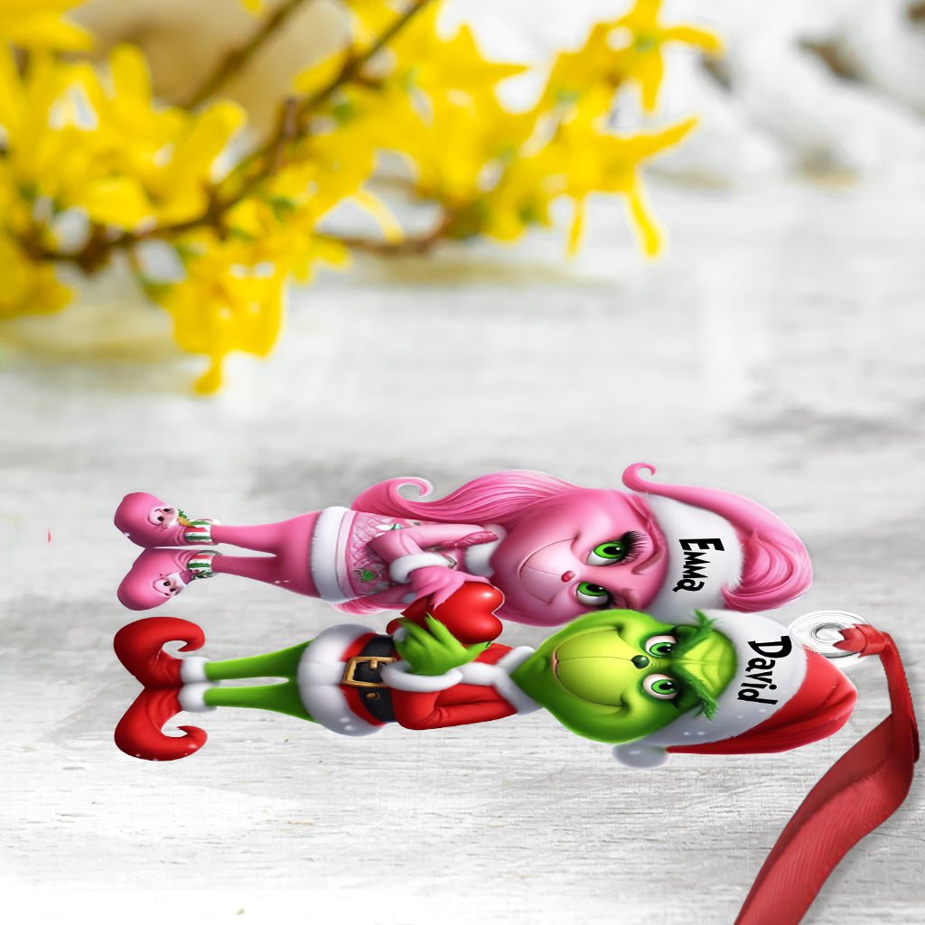 Fröhliche Grinchmas – Personalisierte Stola, individuell geformter Weihnachtsschmuck