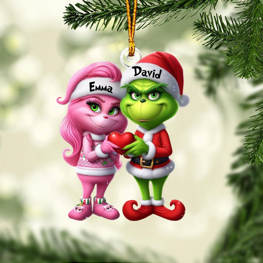 Fröhliche Grinchmas – Personalisierte Stola, individuell geformter Weihnachtsschmuck