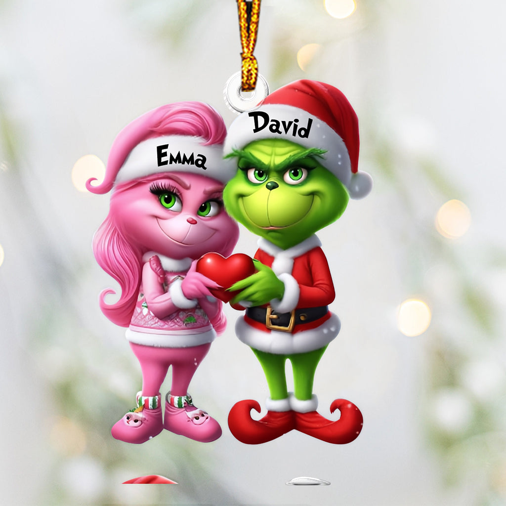 Fröhliche Grinchmas – Personalisierte Stola, individuell geformter Weihnachtsschmuck