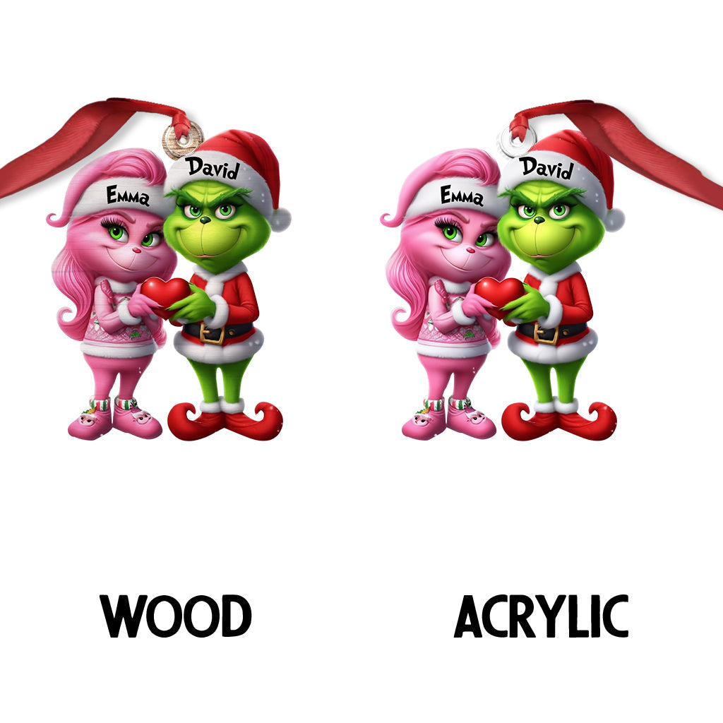 Fröhliche Grinchmas – Personalisierte Stola, individuell geformter Weihnachtsschmuck