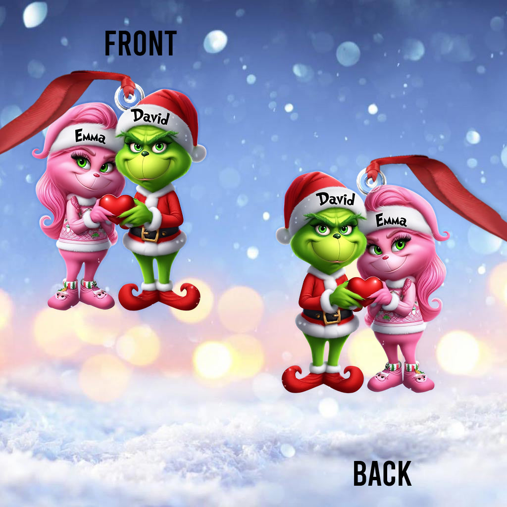 Fröhliche Grinchmas – Personalisierte Stola, individuell geformter Weihnachtsschmuck