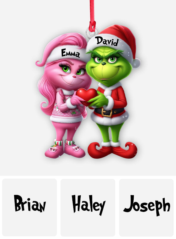 Fröhliche Grinchmas – Personalisierte Stola, individuell geformter Weihnachtsschmuck