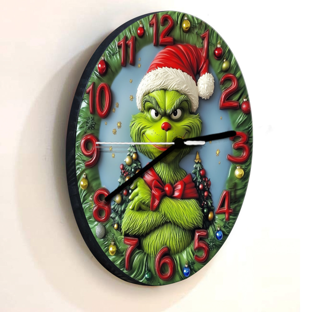 Merry Grinchmas - Stole Christmas Wall Clock