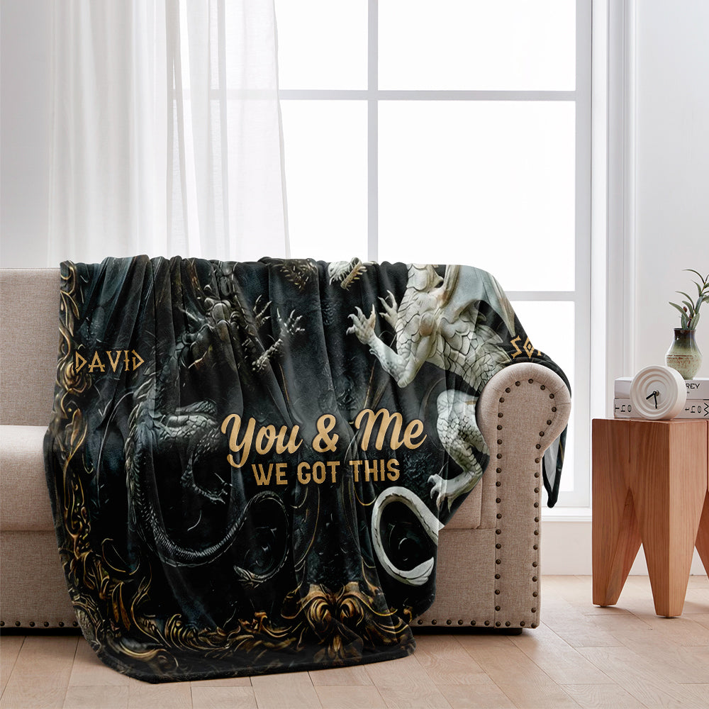 You & Me We Got This - Personalized Dragon Blanket