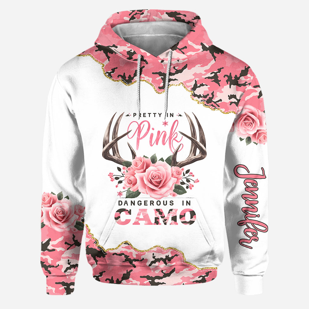Pretty In Pink - Sweat à capuche et legging de chasse personnalisés