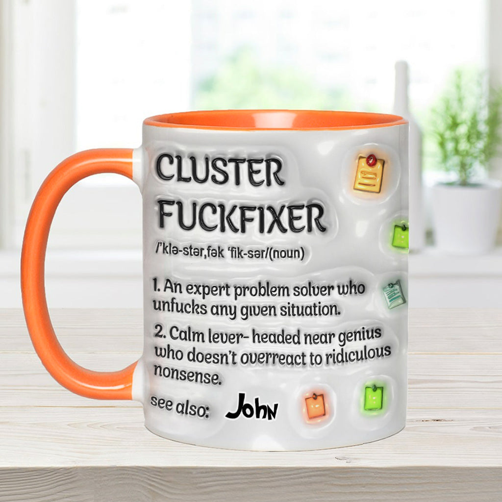 Réparateur de bordel - Mug personnalisé « Foutue de Noël »