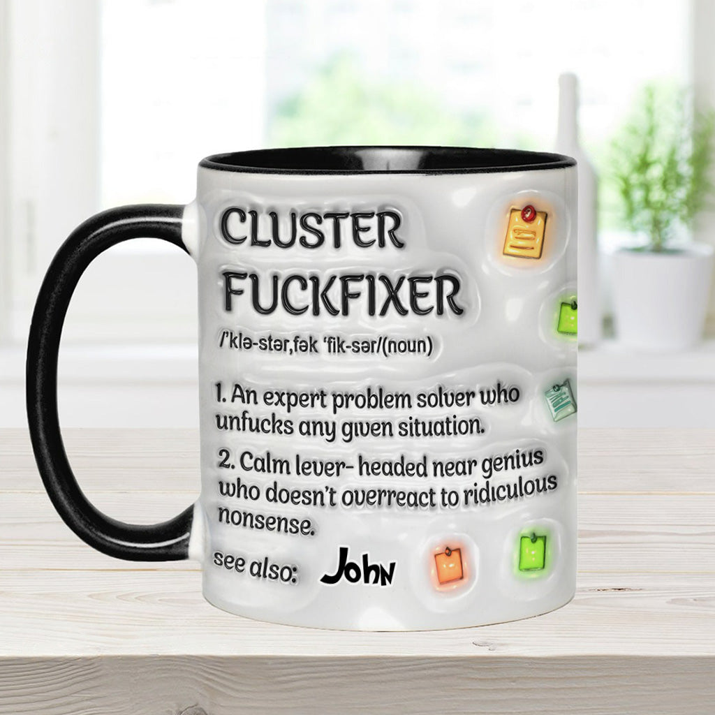 Réparateur de bordel - Mug personnalisé « Foutue de Noël »