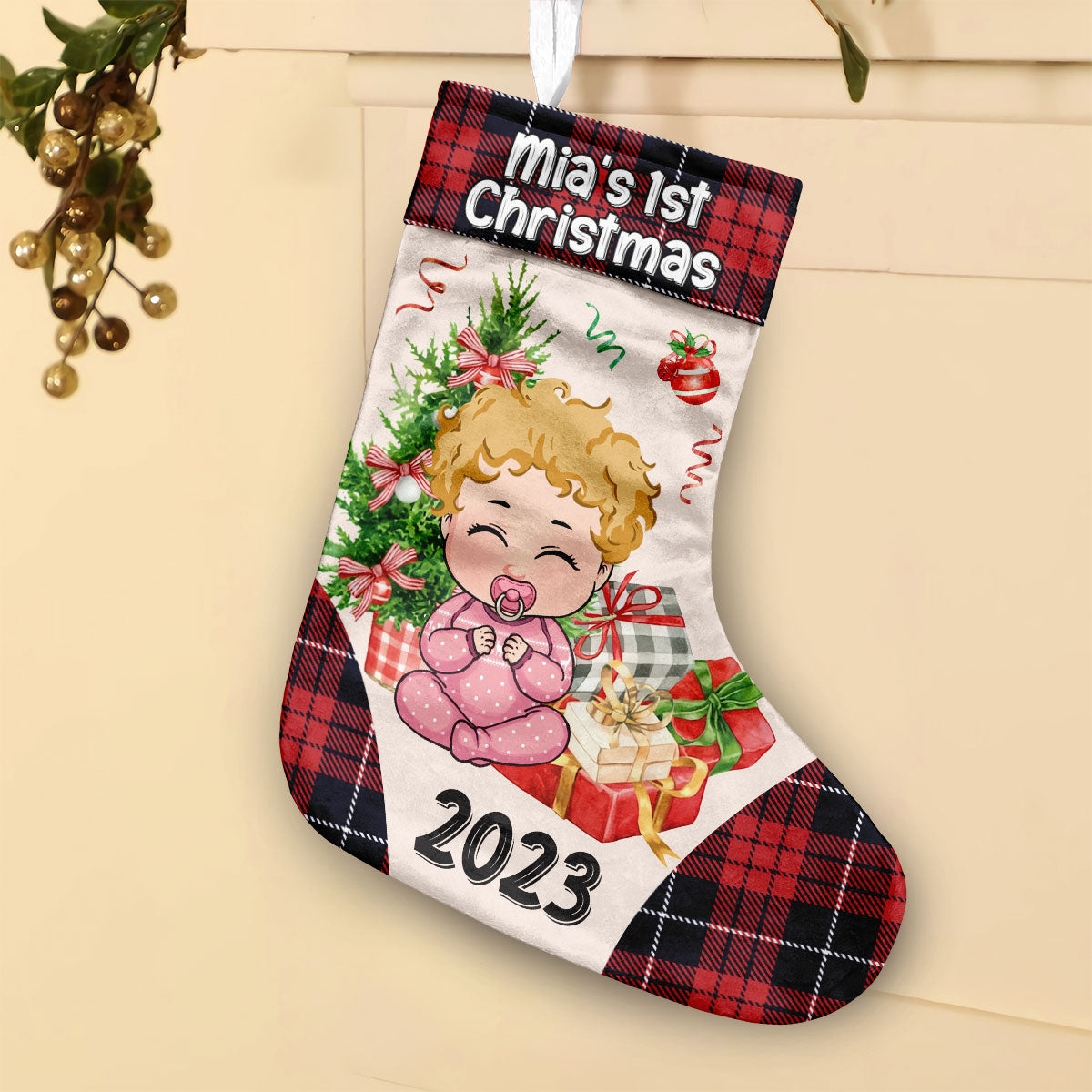 Mon premier Noël - Chaussettes de Noël personnalisées pour toute la famille