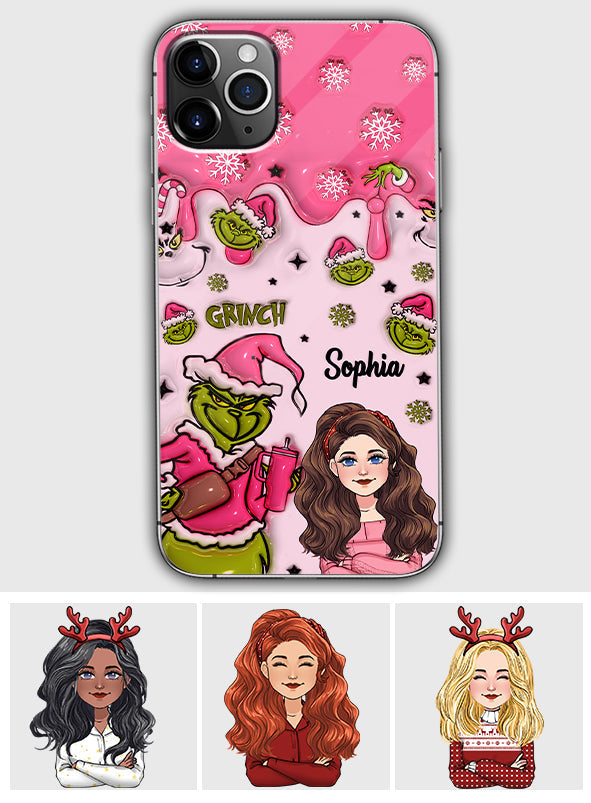 Coque de téléphone personnalisée « Étole de Noël » à l'époque du Grinch