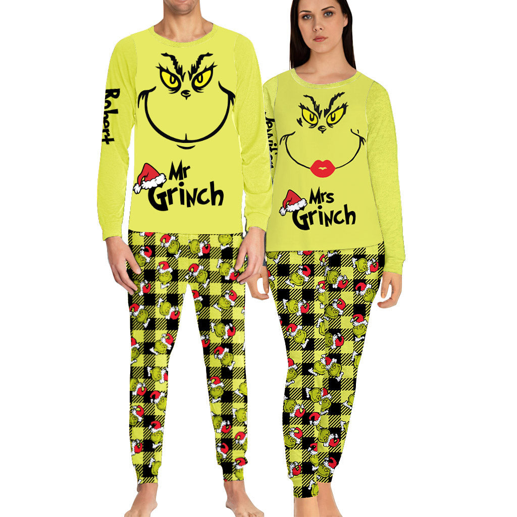 Couple Green - Personalized Stole Christmas Pajamas Set
