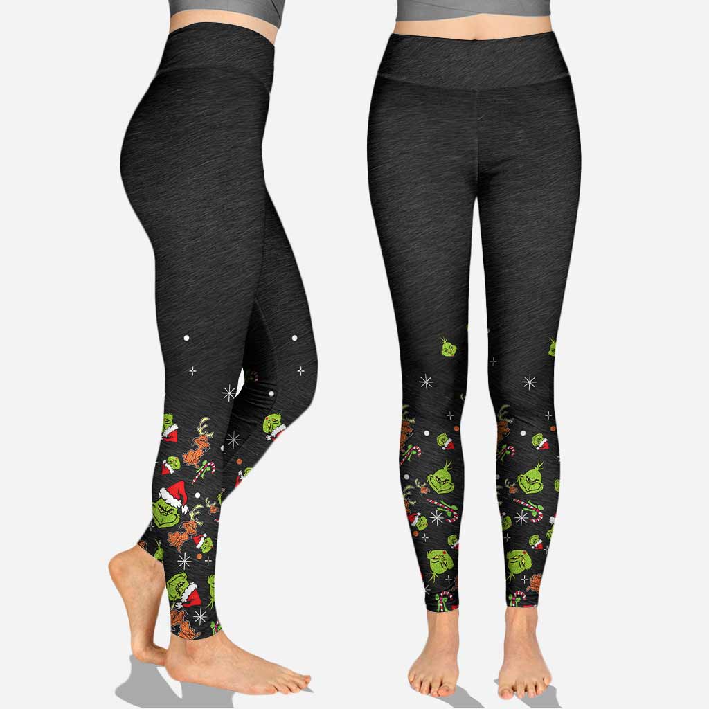 Green Mischief – Personalisierte Weihnachtsstola, Weihnachtshoodie und Leggings