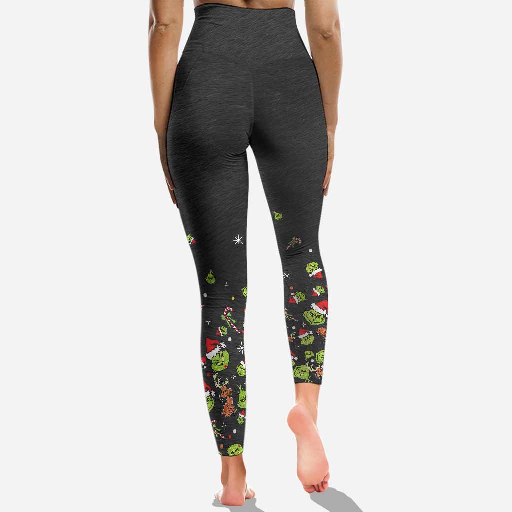 Green Mischief – Personalisierte Weihnachtsstola, Weihnachtshoodie und Leggings