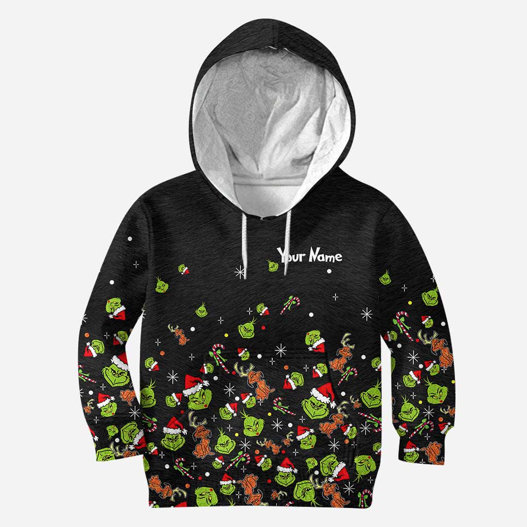 Green Mischief – Personalisierte Weihnachtsstola, Weihnachtshoodie und Leggings