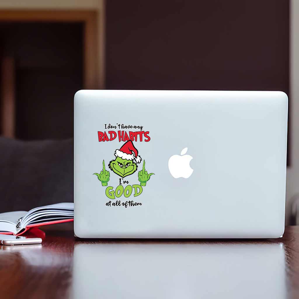 Ich habe keine schlechten Angewohnheiten – Aufkleber „Weihnachten gestohlen“ (komplett)