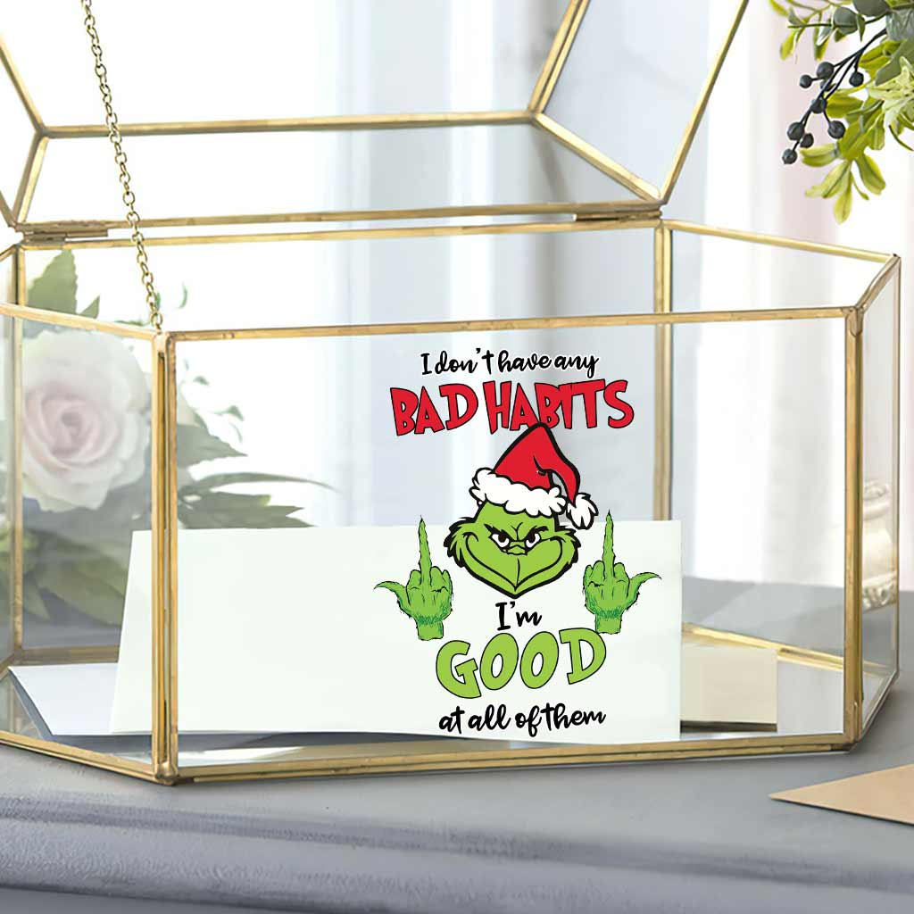 Ich habe keine schlechten Angewohnheiten – Aufkleber „Weihnachten gestohlen“ (komplett)