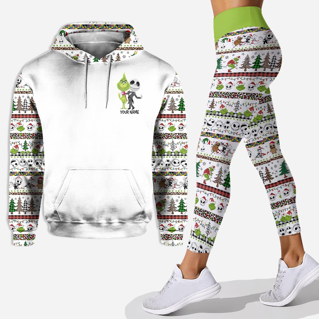 Frohe Weihnachten – Personalisierter Weihnachtsstola-Hoodie und Leggings