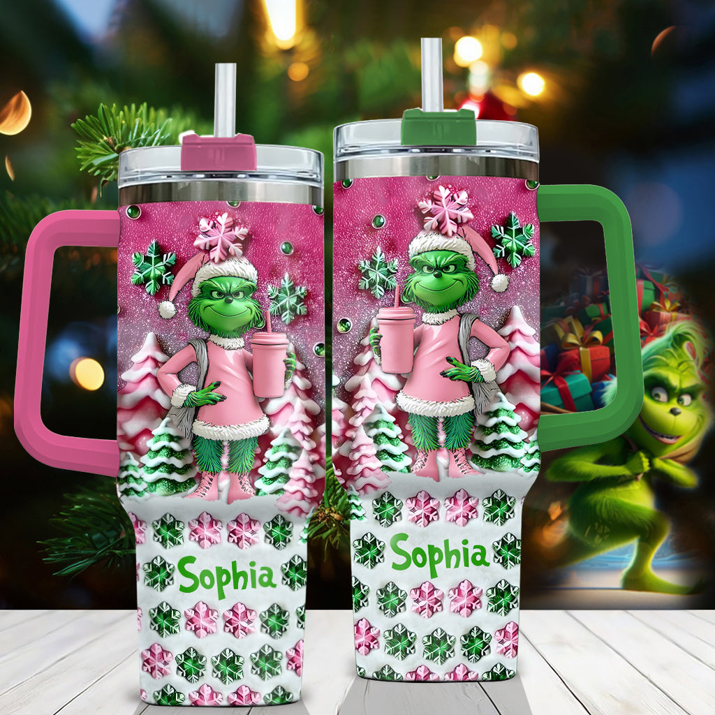 Fröhliche Weihnachten – Personalisierter Stola-Weihnachtsbecher mit Henkel