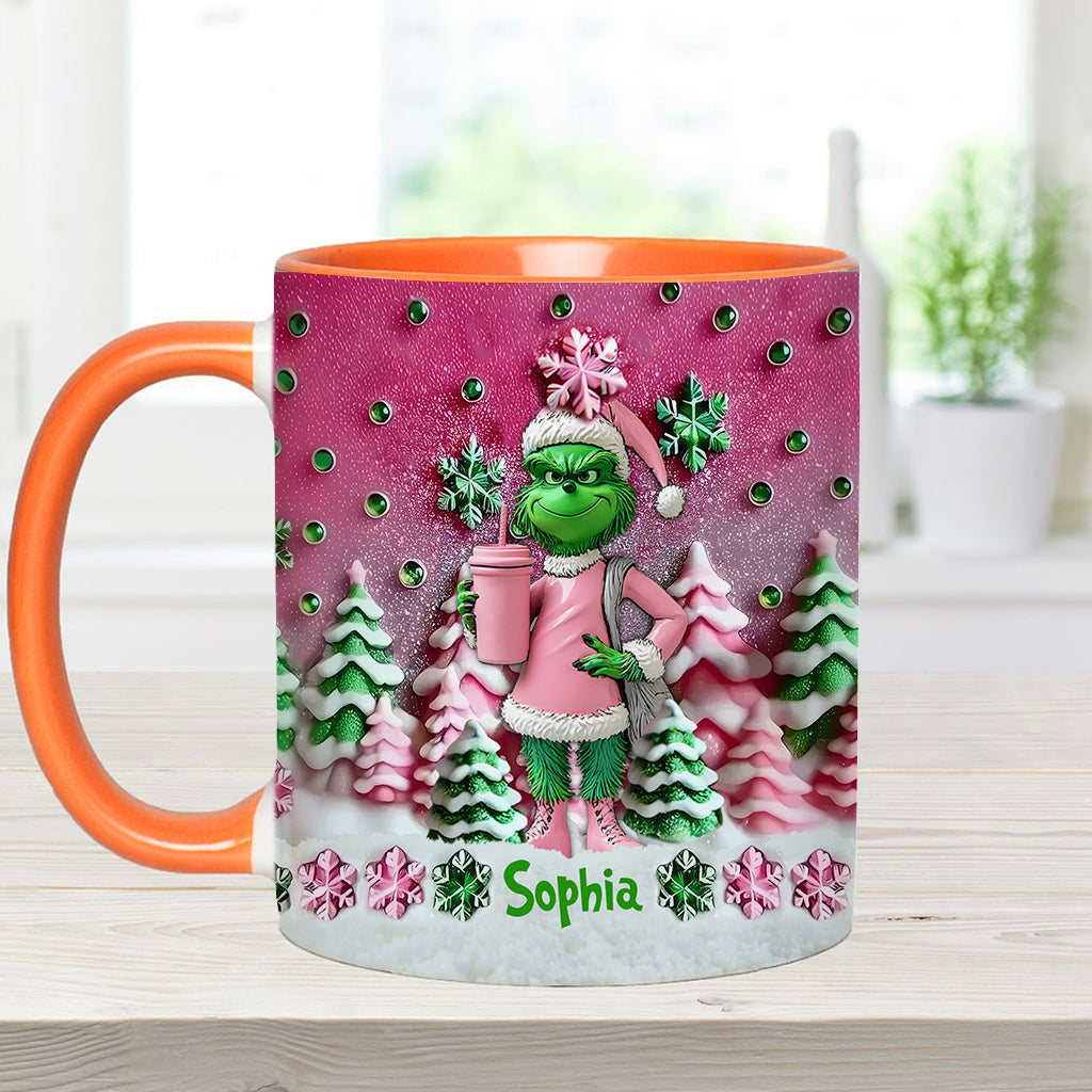 Merry Grinchmas - Personalized Stole Christmas Accent Mug