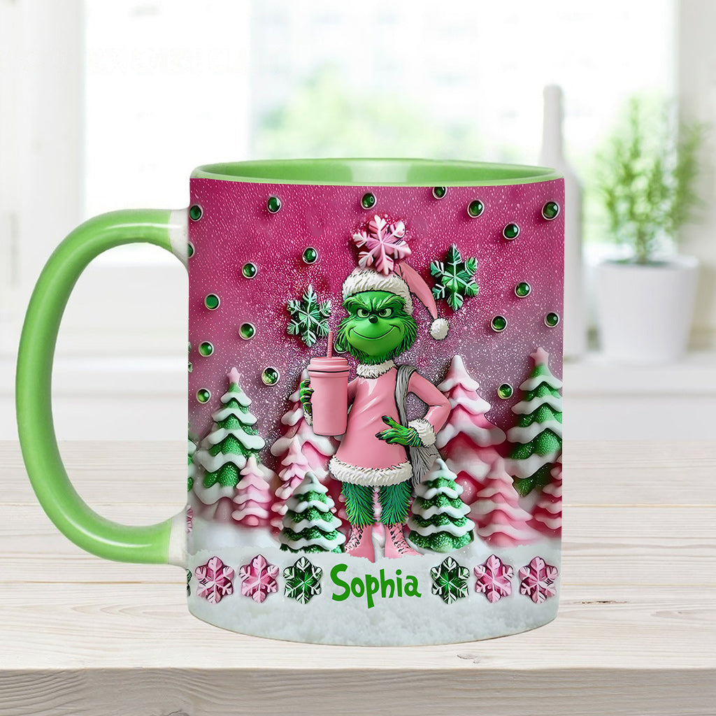 Merry Grinchmas - Personalized Stole Christmas Accent Mug