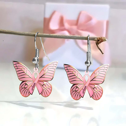 Hope Butterfly – Personalisierte Ohrringe zur Sensibilisierung für Brustkrebs