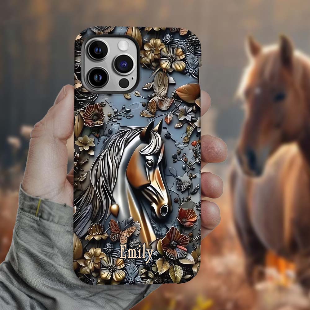 Stunning Horse - Personalized Horse Full Print Phone Case