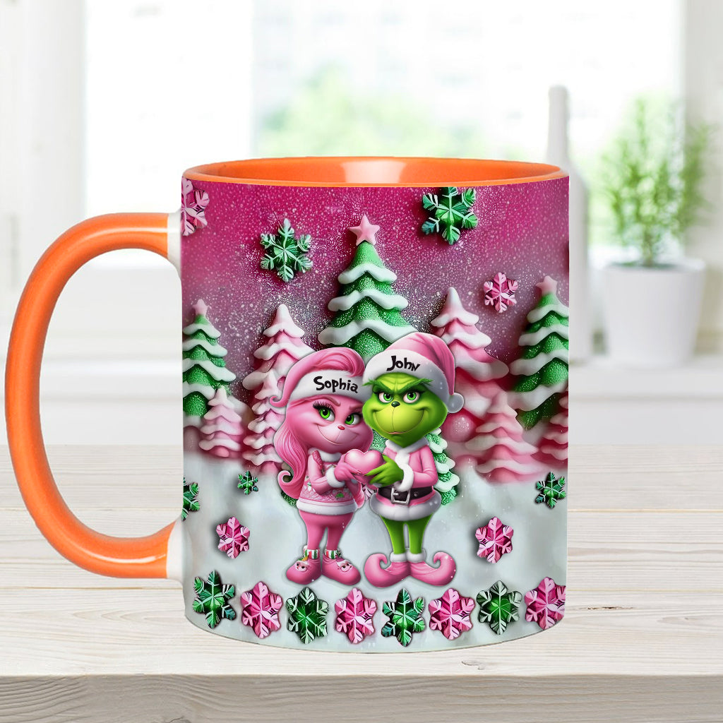 Grinchy Couple - Personalized Stole Christmas Accent Mug
