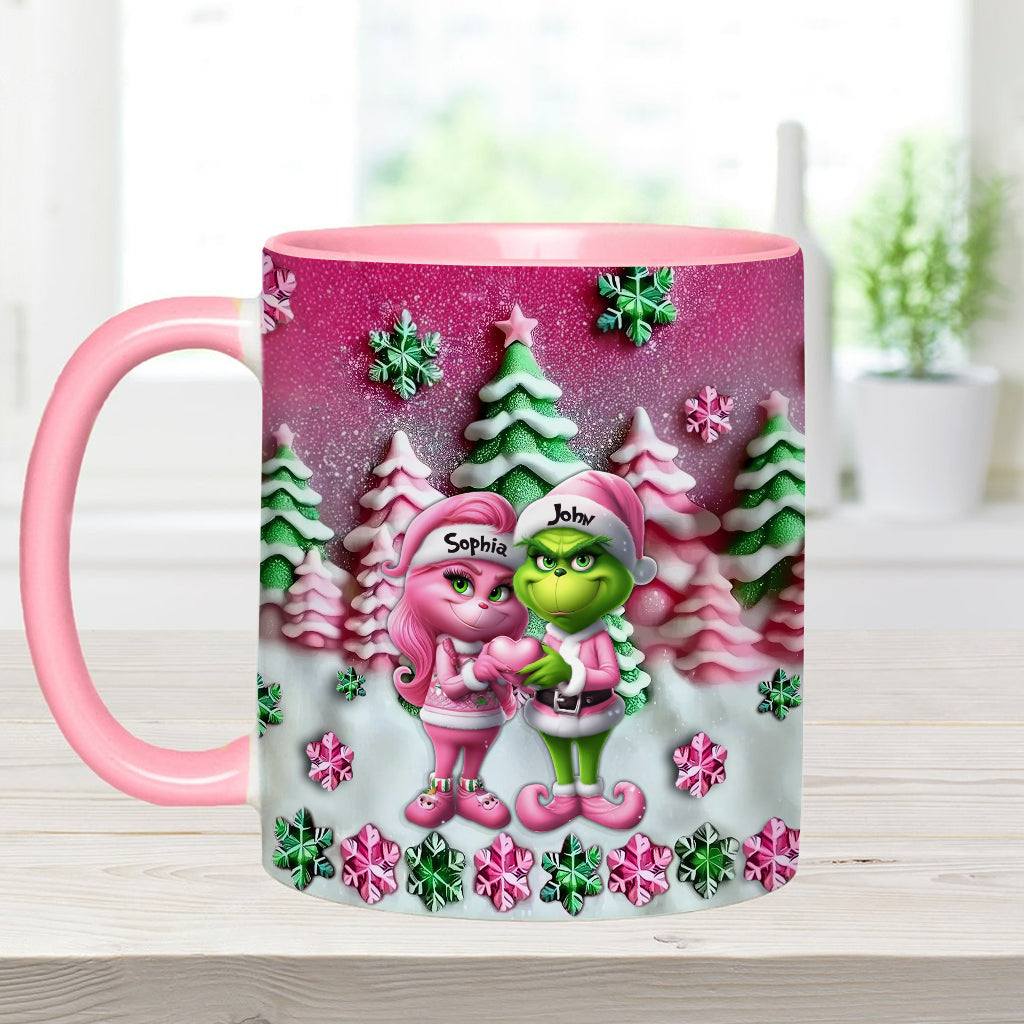 Grinchy Couple - Personalized Stole Christmas Accent Mug