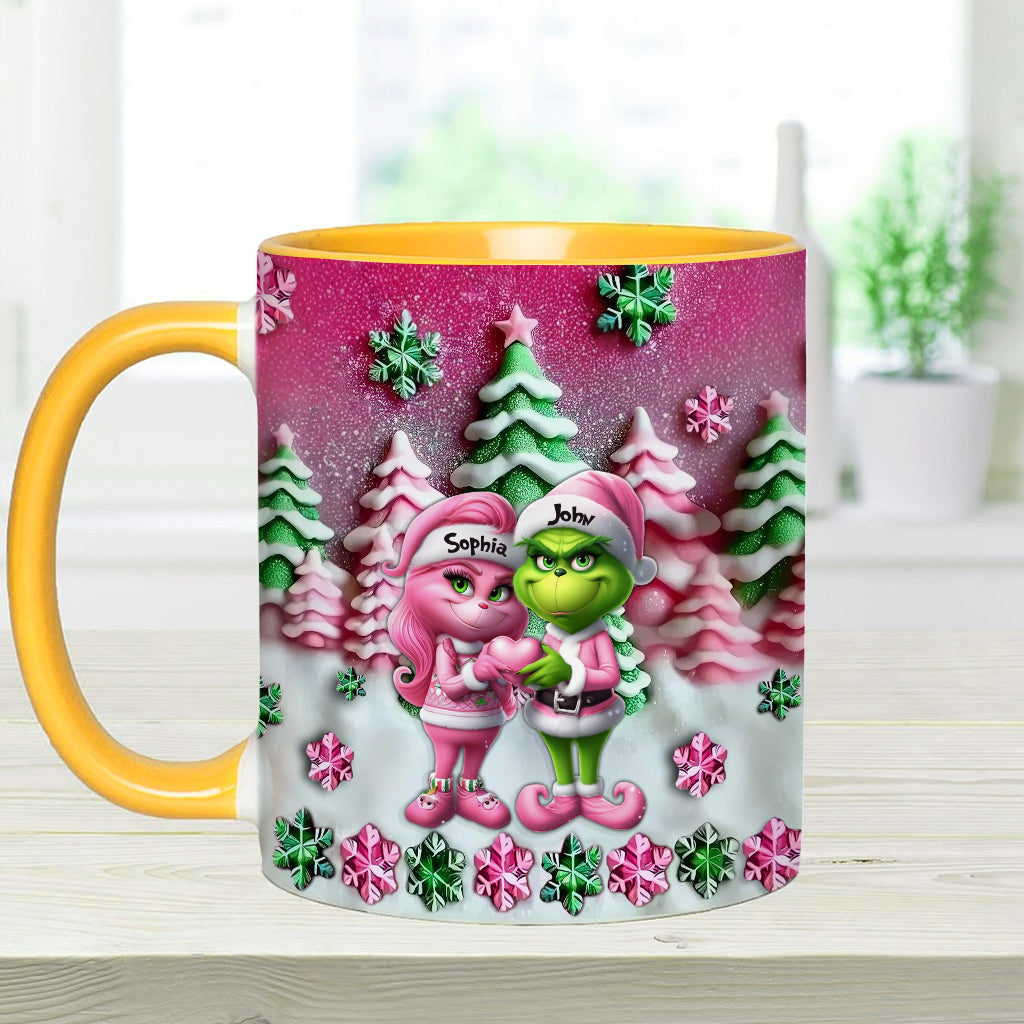 Grinchy Couple - Personalized Stole Christmas Accent Mug