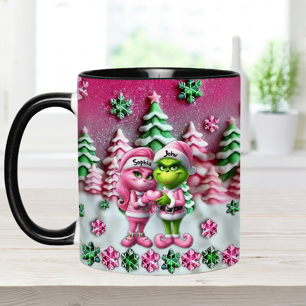 Grinchy Couple - Personalized Stole Christmas Accent Mug