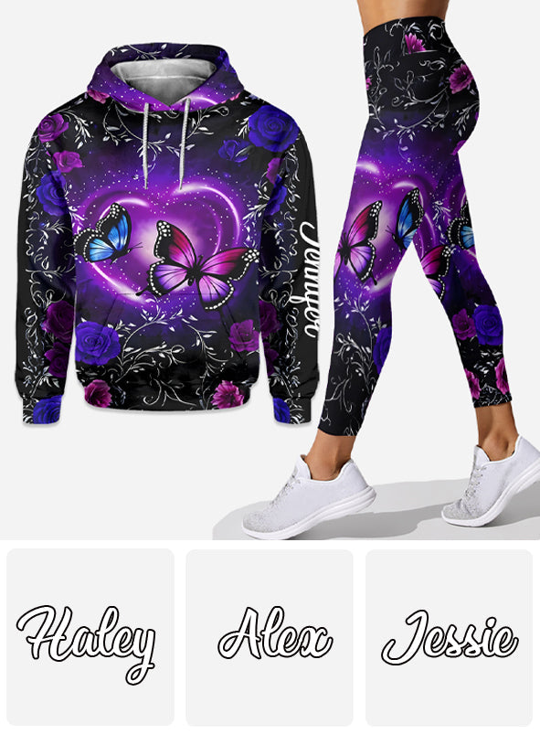 Schmetterlinge lieben – Personalisierter Schmetterlings-Hoodie und Leggings
