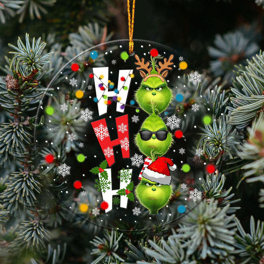 Ho Ho Ho Grün – Weihnachtsstola, transparentes Ornament